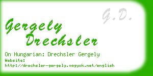 gergely drechsler business card